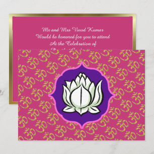 Invitation Célébration indoue OM Lotus