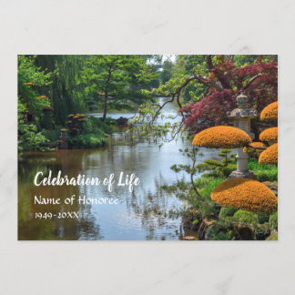 Invitation Célébration japonaise de jardin de zen de mémorial