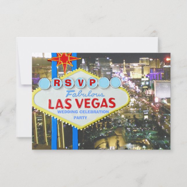 Invitation Célébration Mariage après Vegas Vows (Devant)