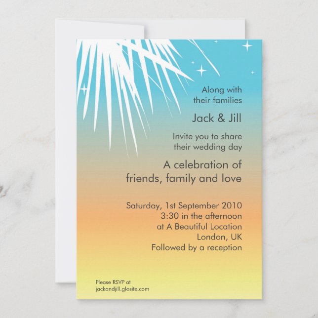Invitation Célébration Moderne 5x7 (Devant)