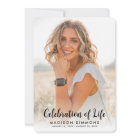 Célébration moderne de la vie Simple Photo Funérai