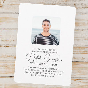 Invitation Célébration moderne de son merveilleux mémorial de