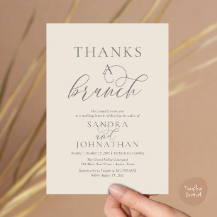 Invitation Célébration moderne de weekend de mariage Thanks a