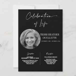 Invitation Célébration noire de la vie funéraire