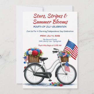 Invitation Célébration patriotique de vélo du 14 juillet