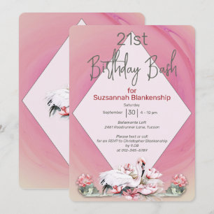 Invitation Célébration personnalisée de fleurs tropicales et