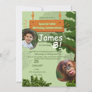 Invitation célébration spéciale d'anniversaire d'adoption sau