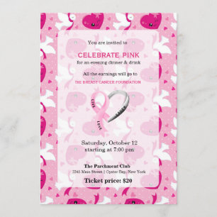 Invitation Célébrer l'événement Rose