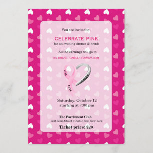 Invitation Célébrer l'événement Rose