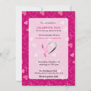 Invitation Célébrer l'événement Rose