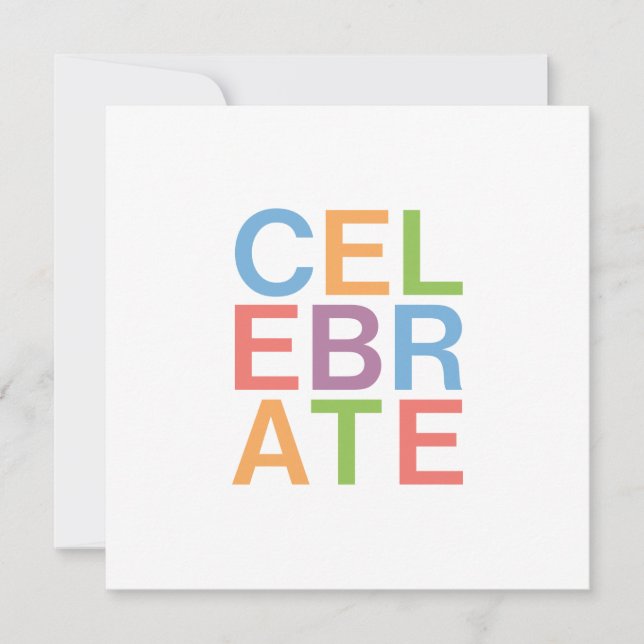 Invitation CÉLÉBRER L'Invitation Moderne (Devant)