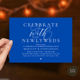 Invitation Célébrez avec les jeunes mariés, Dîner de mariage