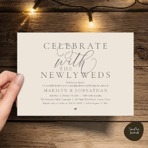 Invitation Célébrez avec les jeunes mariés, Dîner de mariage