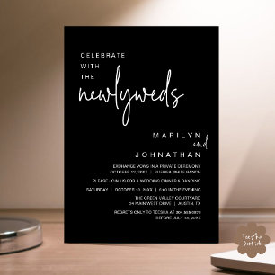 Invitation Célébrez Avec Les Nouveaux Mariés, Dîner Mariage