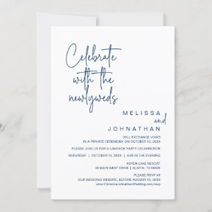 Invitation Célébrez Avec Les Nouveaux Mariés, Mariage Elopeme