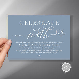 Invitation Célébrez avec nous, Dîner d'élopement de mariage