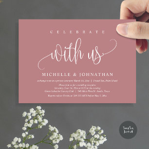 Invitation Célébrez Avec Nous, Mariage Elopement Célébration