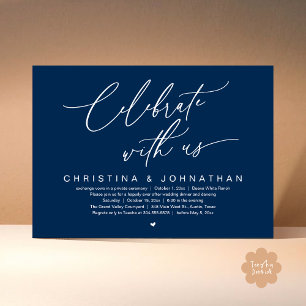 Invitation Célébrez Avec Nous Mariage Elopement Diner Party