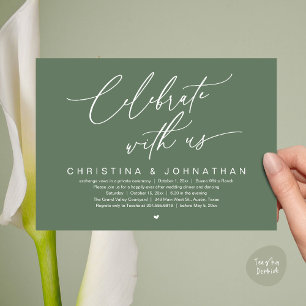 Invitation Célébrez Avec Nous Mariage Elopement Diner Party