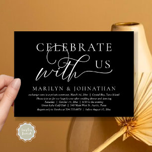 Invitation Célébrez avec nous Mariage Évasion Dîner Danse