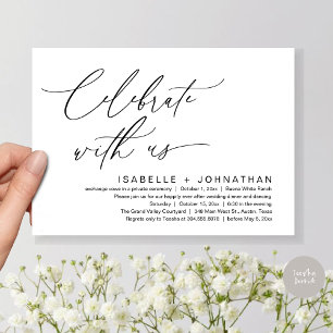 Invitation Célébrez avec nous, Mariage romantique Diner Party