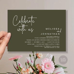 Invitation Célébrez avec nous, Post Mariage Elopement Party