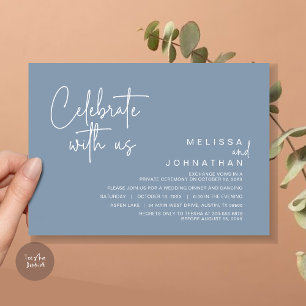 Invitation Célébrez avec nous, Post Mariage Elopement Party