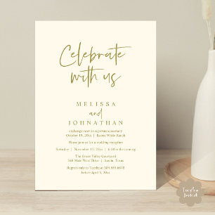 Invitation Célébrez avec nous, Réception de mariage moderne