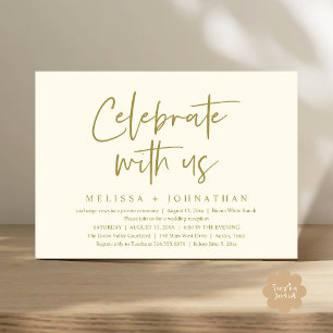 Invitation Célébrez avec nous Réception de mariage moderne