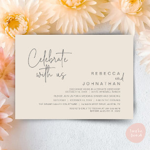 Invitation Célébrez avec nous, Réception de mariage moderne b
