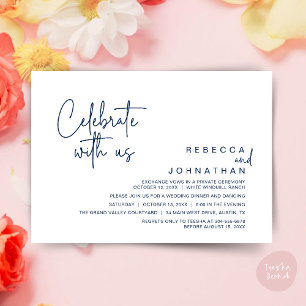 Invitation Célébrez avec nous, Réception de mariage moderne b