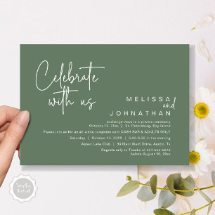 Invitation Célébrez avec nous, Wedding Réception Cash Bar