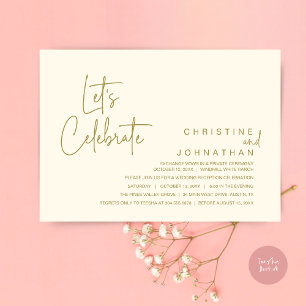 Invitation Célébrons, dîner de mariage intime