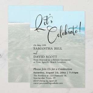 Invitation Célébrons la réception de l'eau aquatique au sable