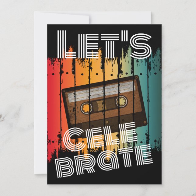 Invitation Célébrons la réunion de classe 80"s Cassette audio (Devant)