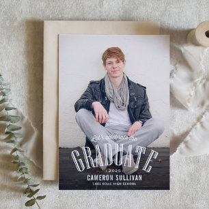 Invitation Célébrons le diplômé Photo Remise des diplômes