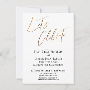 Invitation Célébrons l'élégance de l'or pour une fête de mari