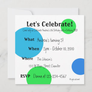 Invitation Célébrons l'invitation