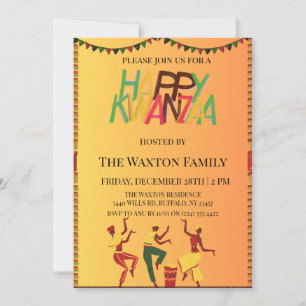 Invitation "Célébrons l'unité : une joyeuse réunion de Kwanza