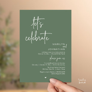 Invitation Célébrons, Réception de Mariage Minimaliste Modern