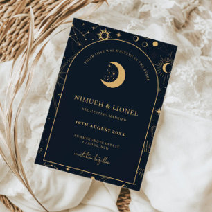 Invitation Céleste Écrit dans les étoiles Sauvegarder la Date