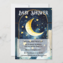 Céleste nuit étoilée et Baby shower de lune