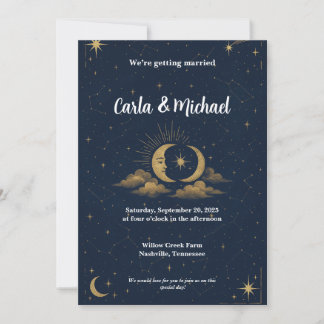 Invitation Celestial Starry Night Wedding