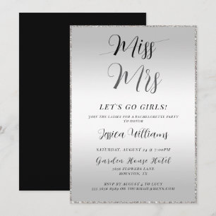 Invitation Célibataire d'Argent