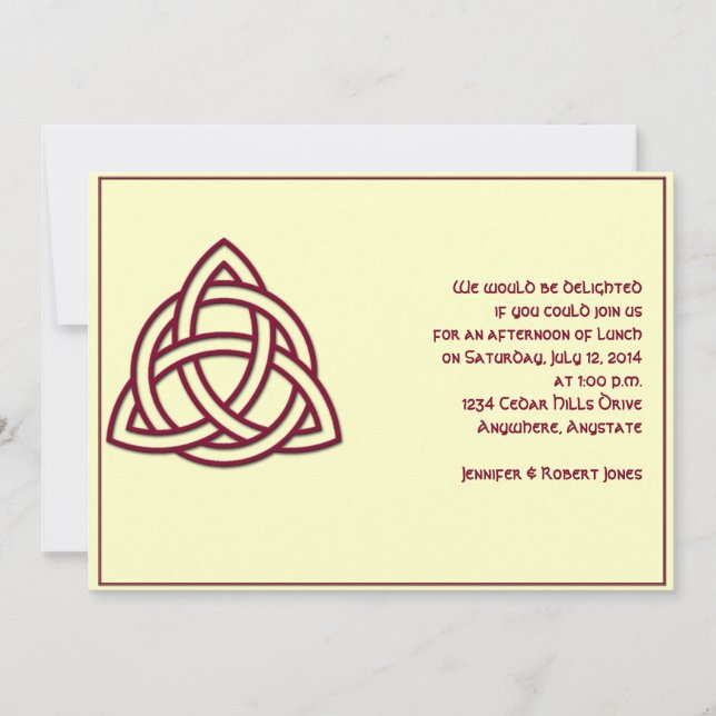 Invitation Céltic Knot en Bourgogne et mythique Ivoirienne (Devant)