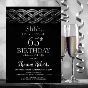 Invitation Celtic Knot Surprise 65e anniversaire