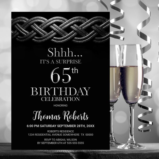 Invitation Celtic Knot Surprise 65e anniversaire (Créateur téléchargé)