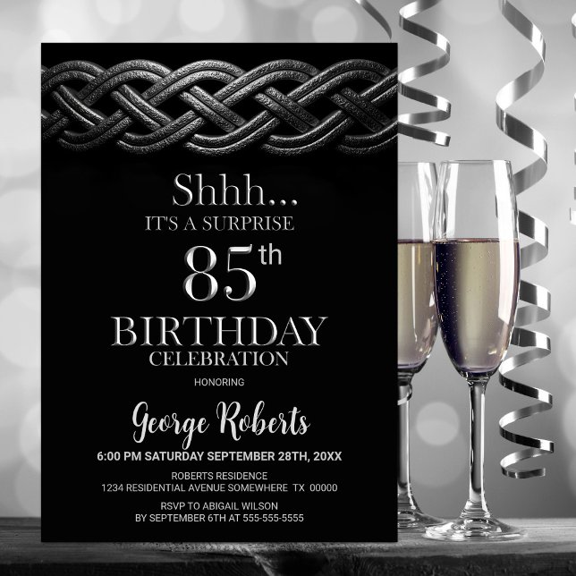 Invitation Celtic Knot Surprise 85e anniversaire (Créateur téléchargé)