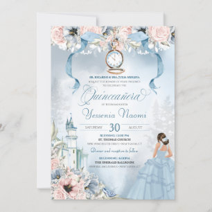 Invitation Cendrillon Fairy tale Princess Castle Quinceanera