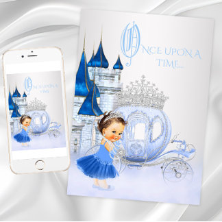 Invitation Cendrillon Il était une fois Princesse Anniversair